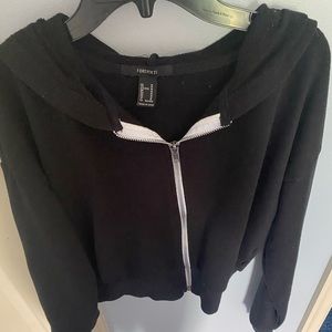 Forever 21 cropped zip up hoodie